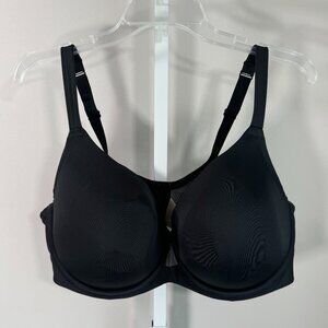 Lane Bryant Cacique 44DD Black  Mesh Back T-Shirt Bra